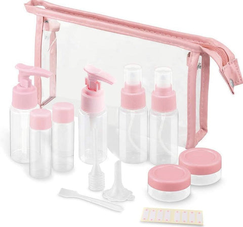 Oxavio 11-Piece TSA Approved Travel Bottles Kit – Leakproof PET Toiletry Containers for Lotion and Shampoo