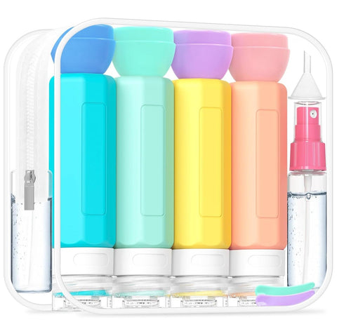 Oxavio 17-Piece TSA Approved Travel Bottle Set – Leakproof Silicone Containers for Toiletries and Creams