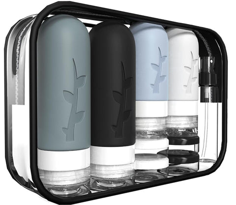 Oxavio 18-Pack TSA Approved Silicone Travel Bottles – Leakproof Toiletry Containers for Shampoo and Lotion