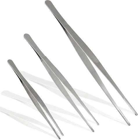 Oxavio 3Pcs Stainless Steel Tweezer Set 8