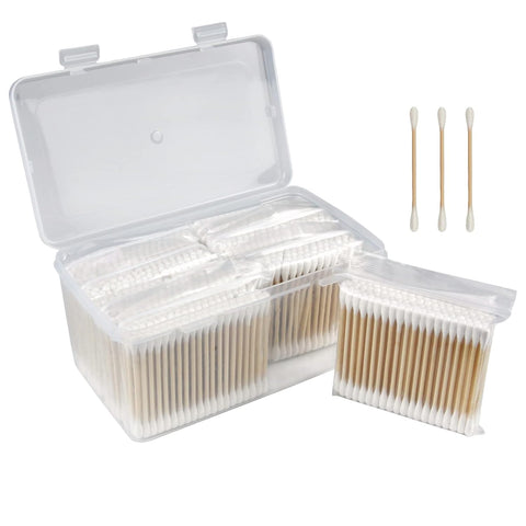 Oxavio 800 Count Bamboo Cotton Swabs Natural Organic Cotton Buds with Double Tips Hypoallergenic Biodegradable Swabs for Ear Cleaning Beauty & Personal Care Makeup Pet Care Crafts