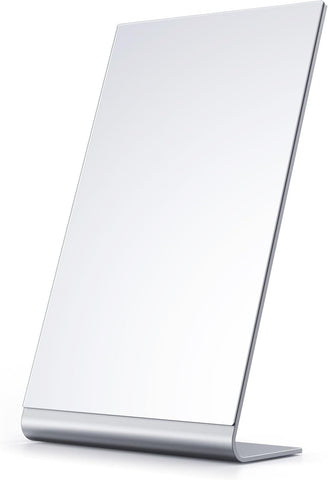 Oxavio 12-Inch Aluminum Desk Makeup Mirror – Sleek Vanity Mirror for Bathroom, Dorm, or Countertop