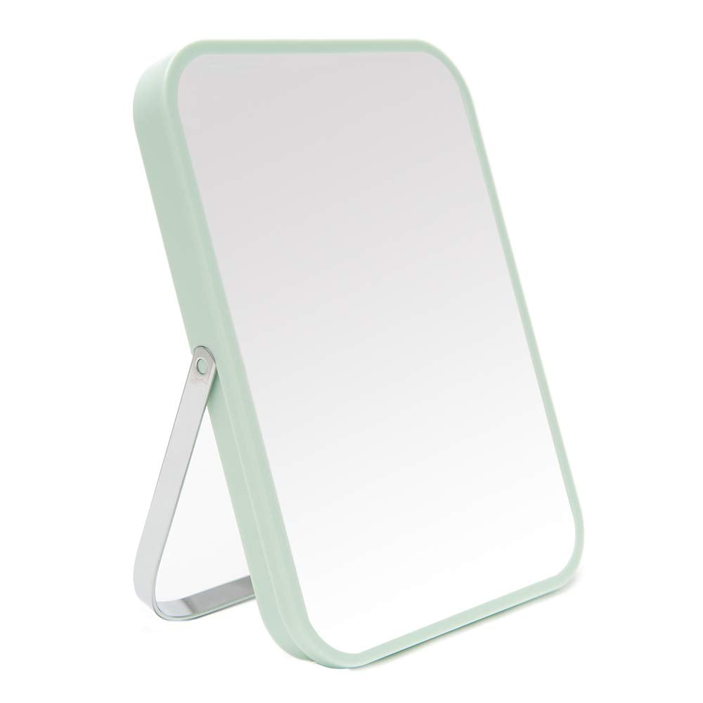 Oxavio Portable Desk Vanity Mirror – 8-Inch Folding Makeup Mirror with Adjustable Metal Stand – Green