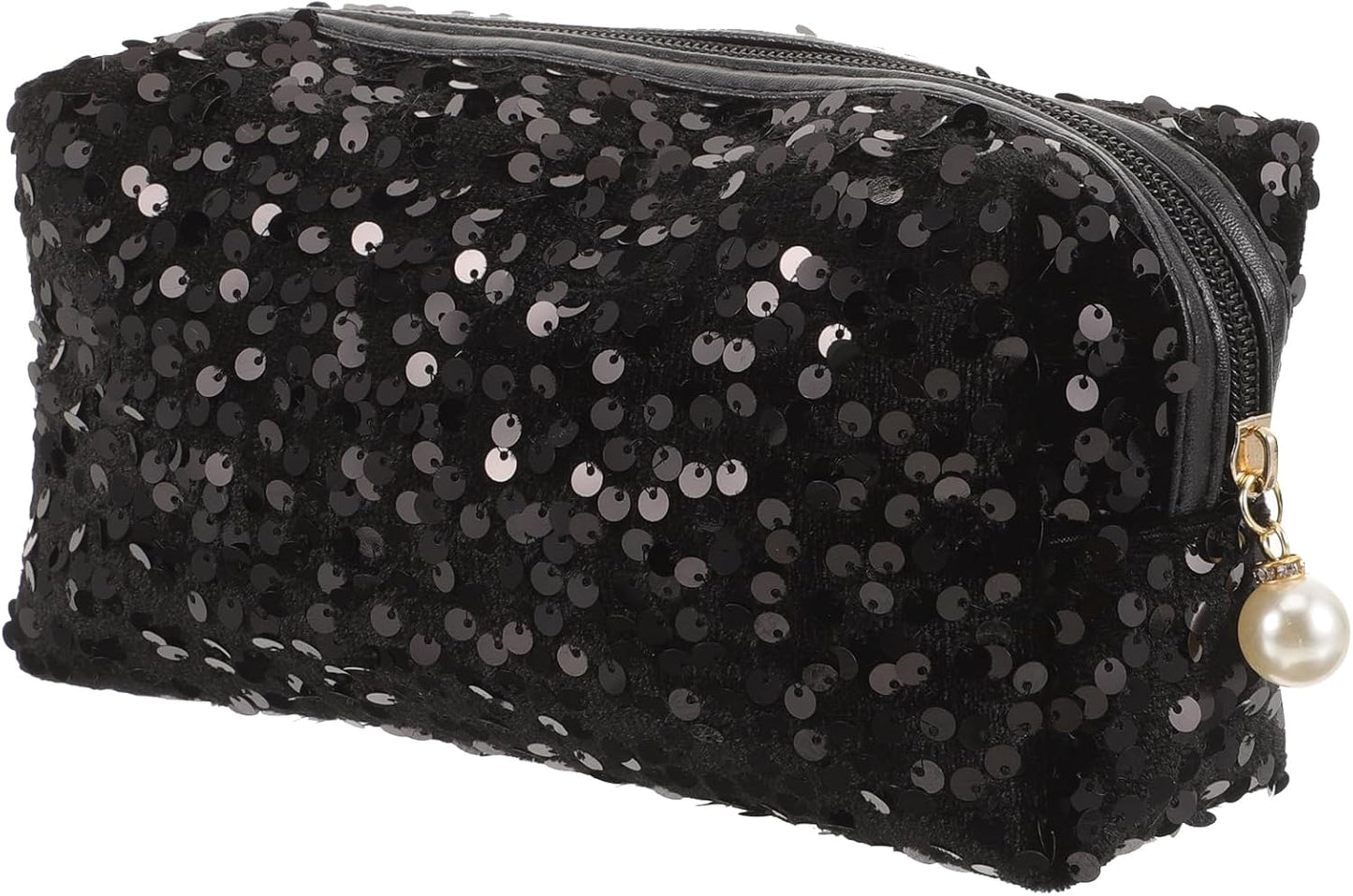 Oxavio Sequin Cosmetic Bag – Sparkling Makeup Organizer Tote with Oxford Cloth, Small Size