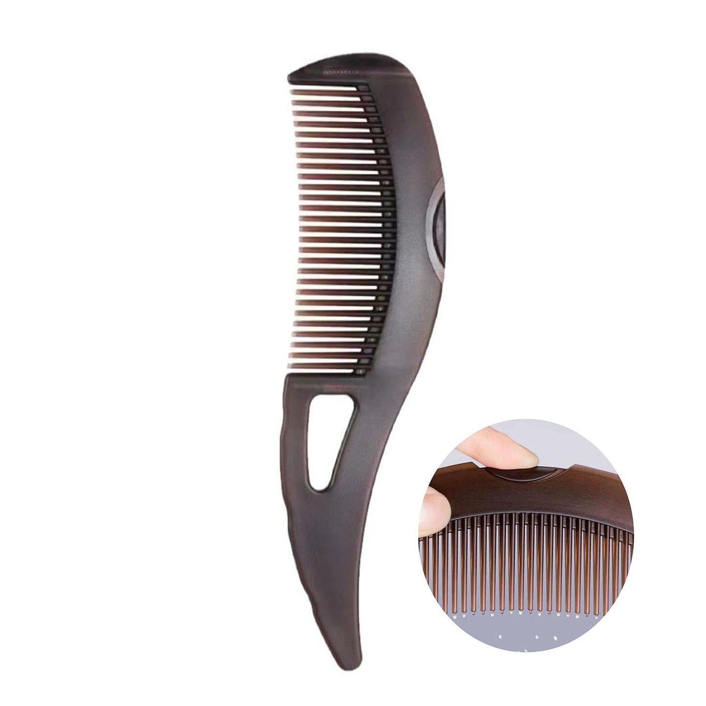 Oxavio Self-Cleaning Dandruff Comb – Hollow Teeth Scalp Massage Handle – Oil & Flake Removal for All Hair Types