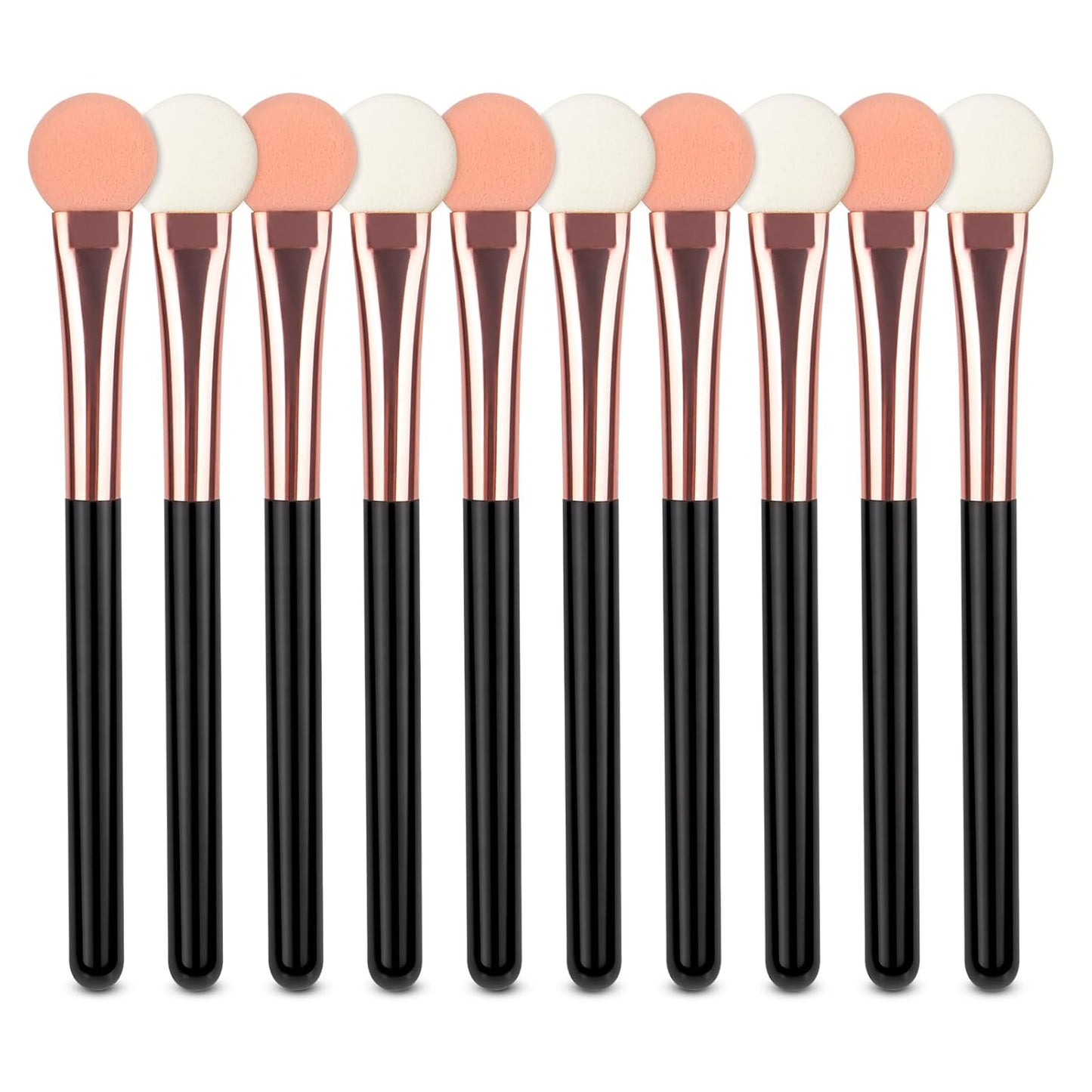 Oxavio 10-Piece Reusable Eyeshadow Sponge Applicators – Round Double-Sided Foam Makeup Brushes