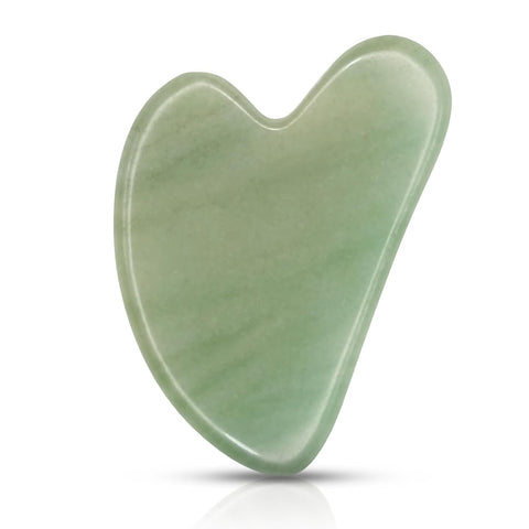 Oxavio Gua Sha Facial Tools Natural Jade Guasha Tool for Face Double Chin & Jawline Gua Sha Stone Self-Skin Care Face Stone Gua Sha Tools for Women Green Aventurine