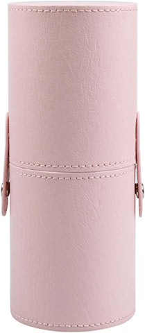 Oxavio Portable PU Leather Makeup Brush Holder – Waterproof Travel Brush Organizer Bag – Pink