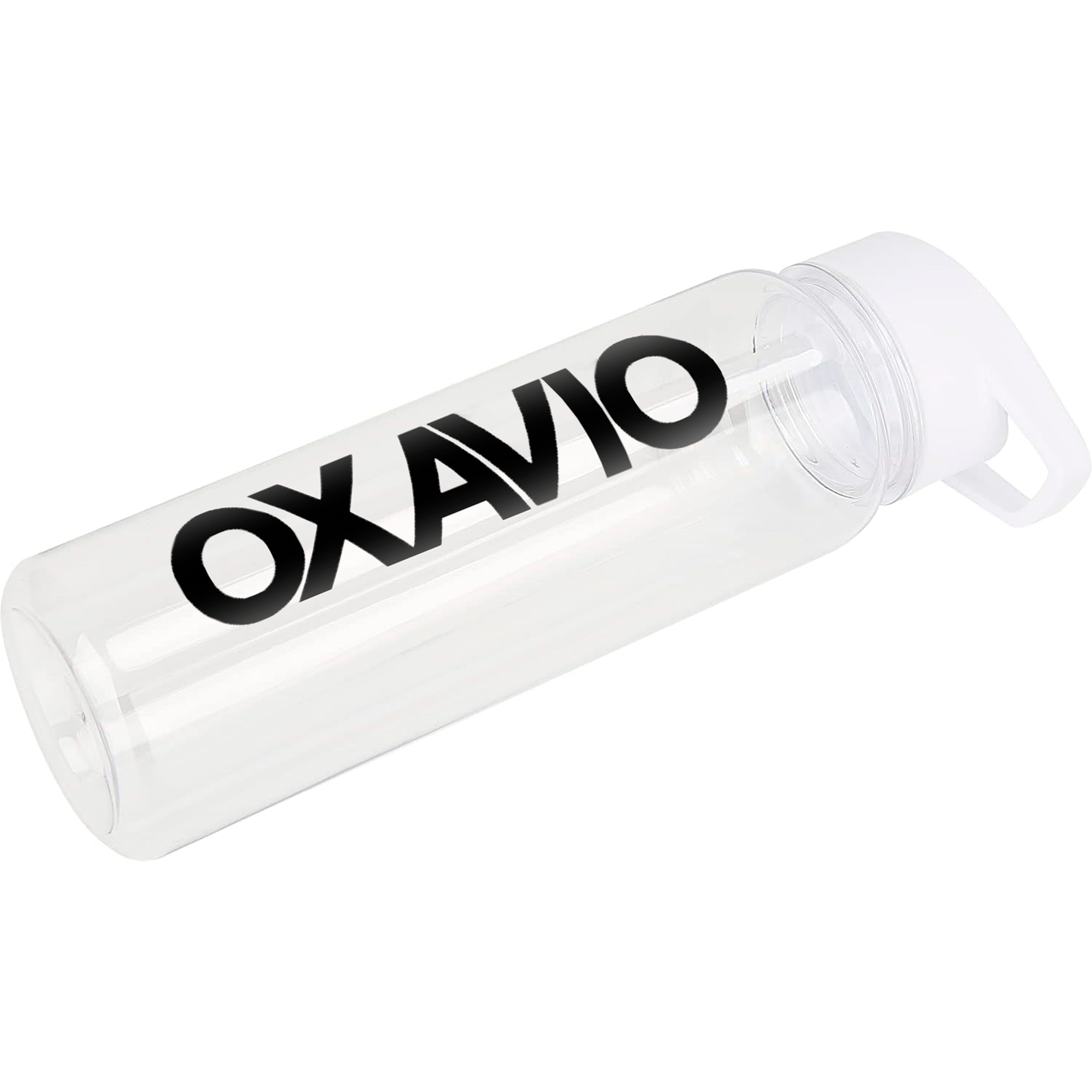 OXAVIO Transparent 24 oz Sports Hydration Bottle with Straw, BPA-Free