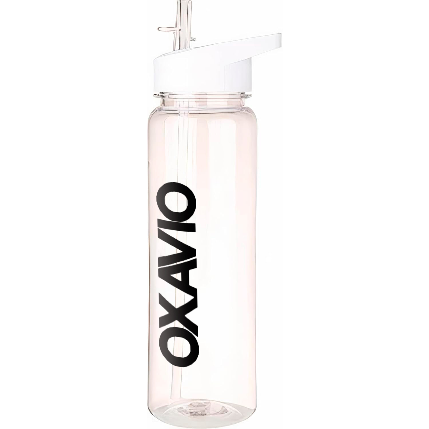 OXAVIO Transparent 24 oz Sports Hydration Bottle with Straw, BPA-Free