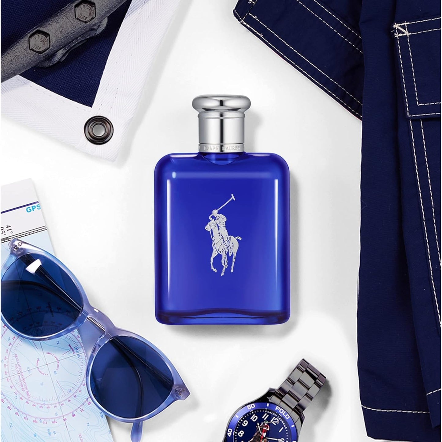 Ralph Lauren Polo Blue Eau de Toilette Spray for Men | 4.2 fl oz / 125 ml