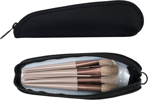 Oxavio Travel Makeup Brush Holder Bag Small Cosmetic Pouch Organizer for Make Up Brush Traveling Case Black Multi-functional Pouch