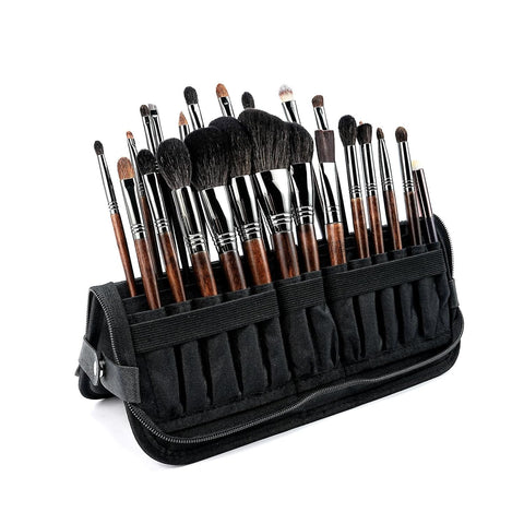 Oxavio Travel Makeup Brush Holder Waterproof Stand-Up Makeup Brushes Organizer Portable Makeup Brush Holder Travel Case