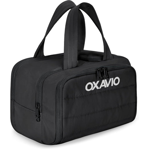 Oxavio Wide-Open Lightweight Travel Toiletry Bag for Women - Beige