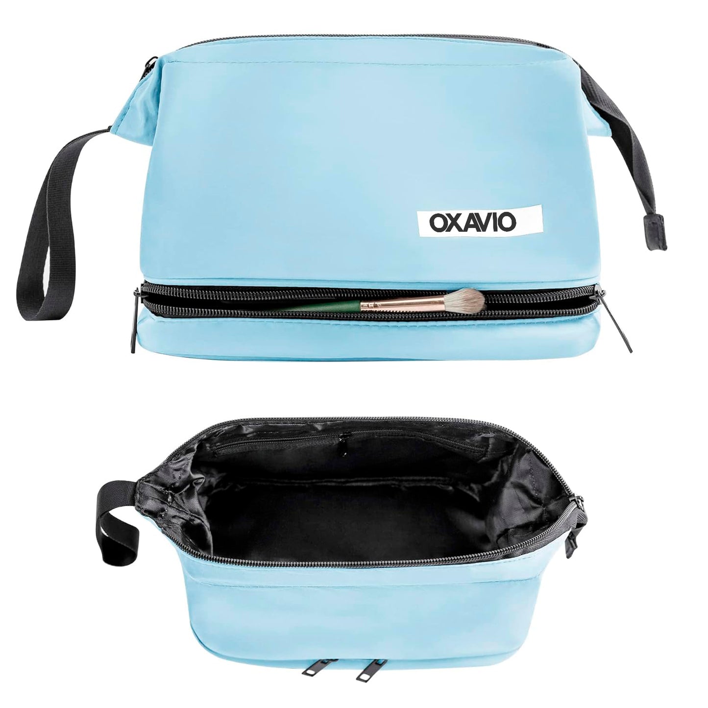 Oxavio Large Travel Toiletry Bag with Handle - Blue